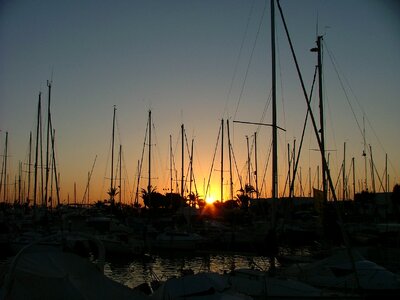 Boats sunset