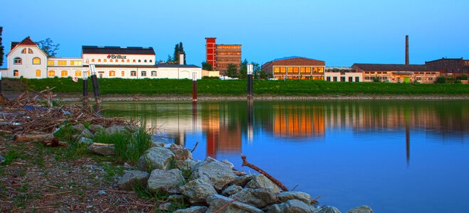 Rhine river industry mannheim