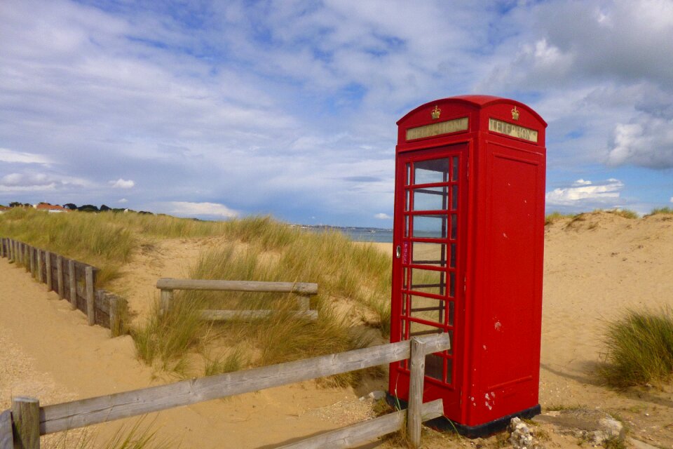 Phone booth beach phone south gland