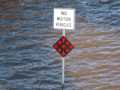 No motor vehicles underwater