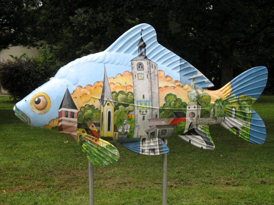 Decoration giant fish painted