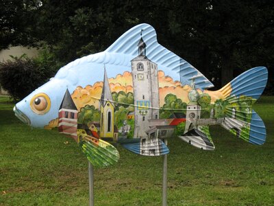Decoration giant fish painted