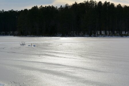Snow cold lake