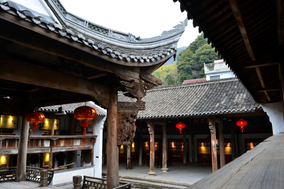Hall stage zhejiang rural hall chinese ancient architecture