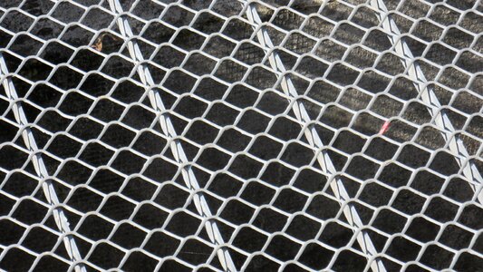 Steel grid regularly pattern photo