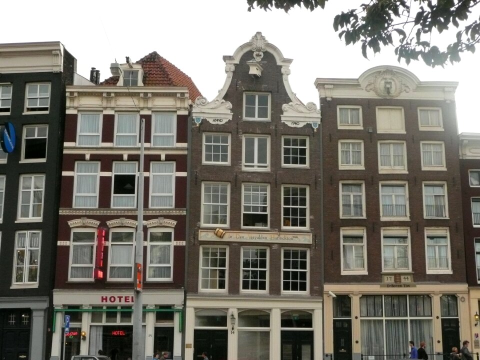 Amsterdam row of houses crooked house