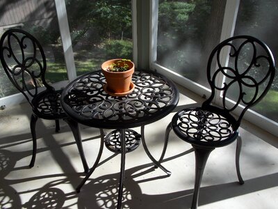 Light porch evening shadows