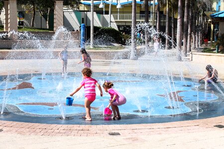 Pool summer children photo