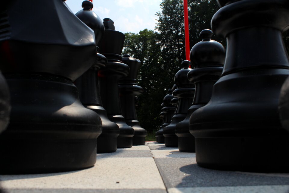 Chess board chess pieces black and white