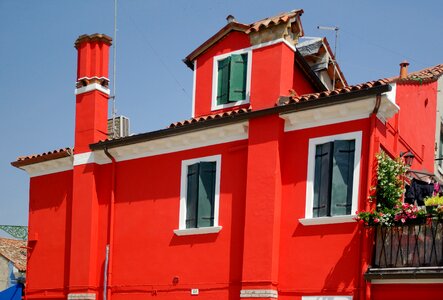 Burano colorful house shutters photo