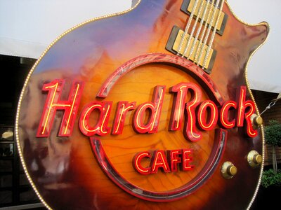 Guitar emblem café hard rock photo