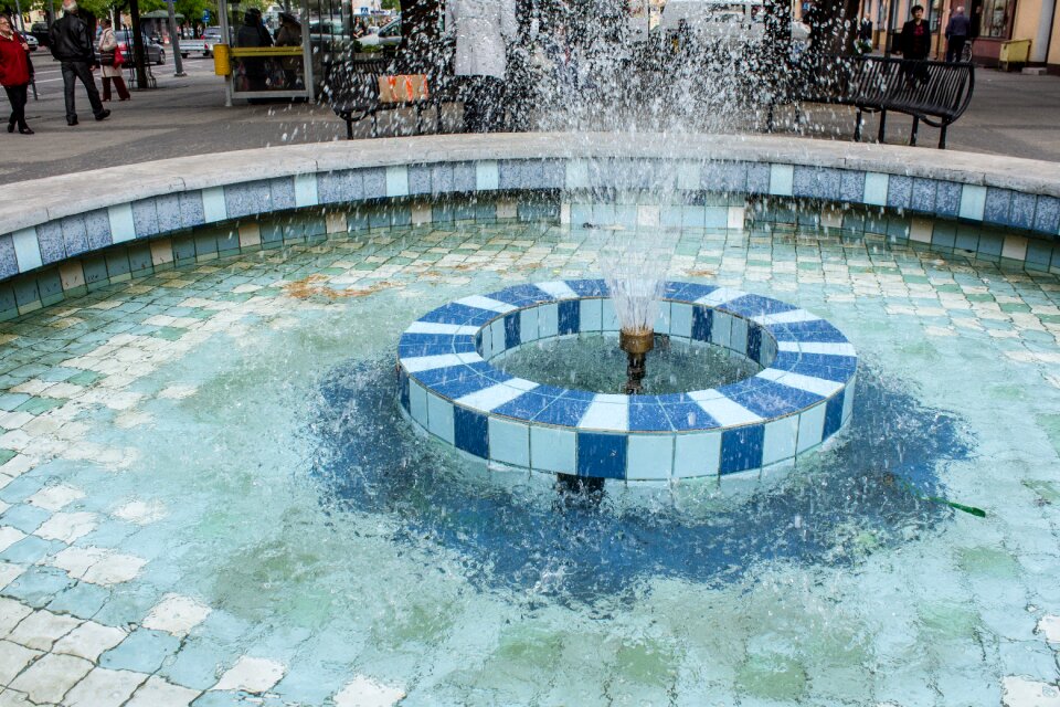 Architecture summer stream of water
