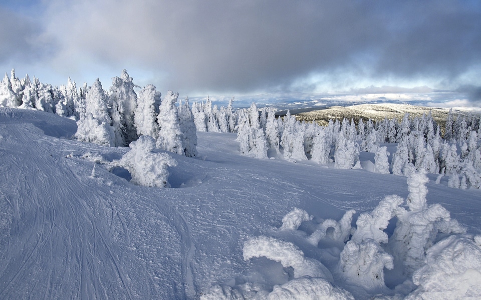Snow landscape snow mountain cold