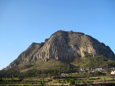 Jeju island sanbangsan sky photo