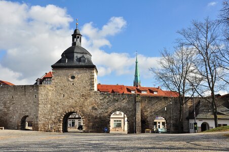 City wall sky spire