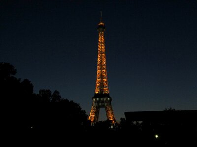Night eiffel tower paris photo