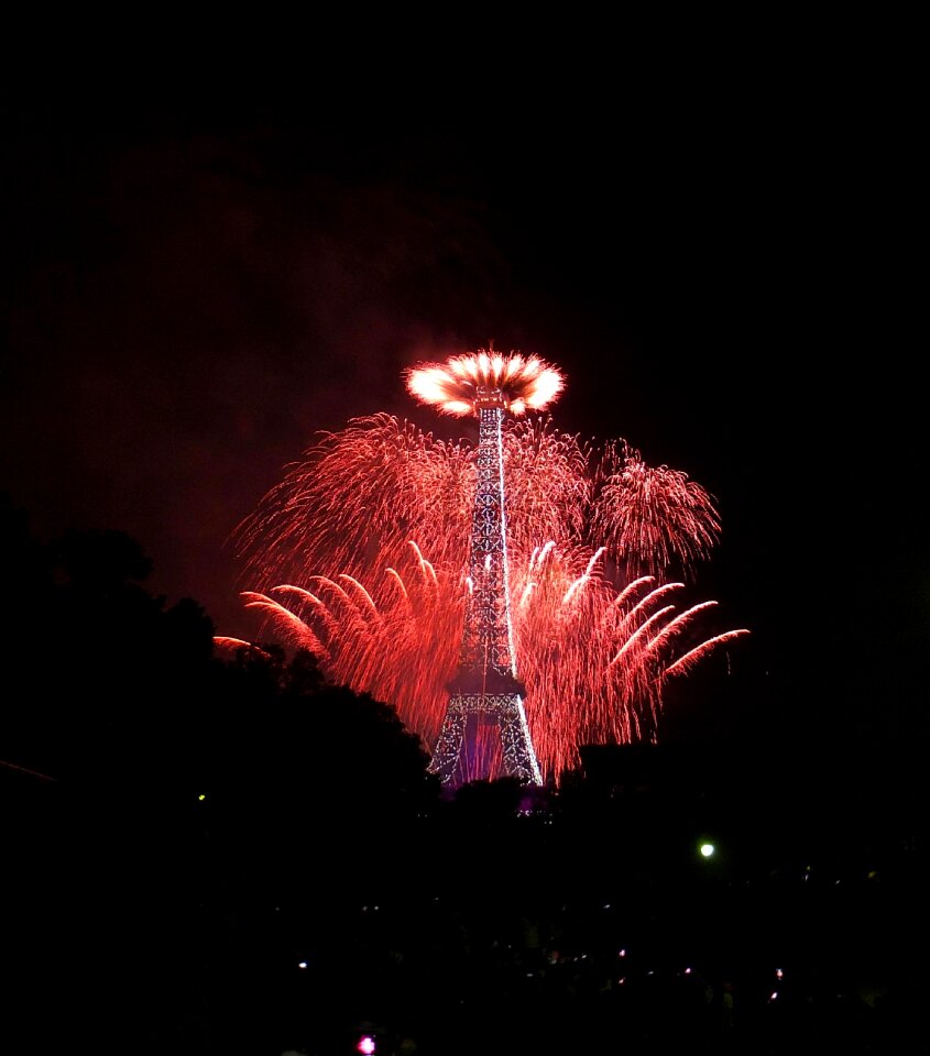 Eiffel tower paris july 14