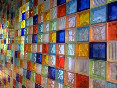 Glass stones wall glass wall