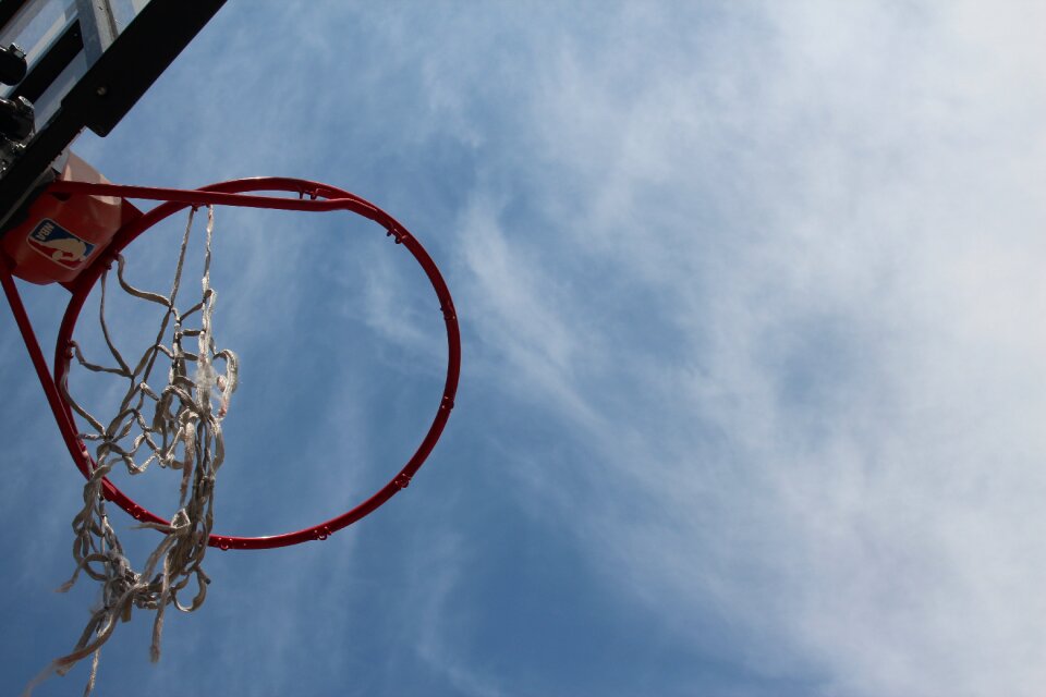 Hoop blue basketball