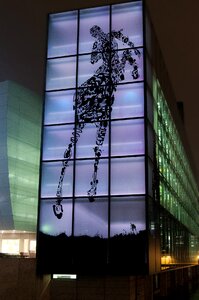 Night dark skyscraper