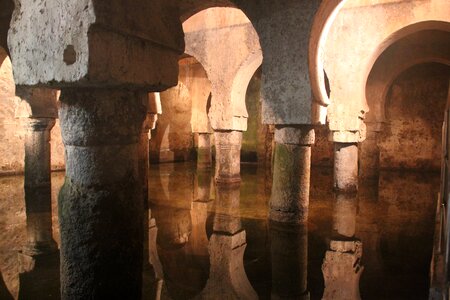 Cistern water reflection