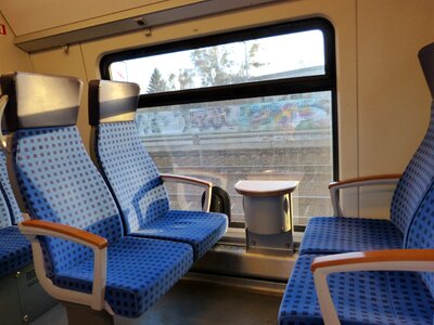 Sit blue regional train