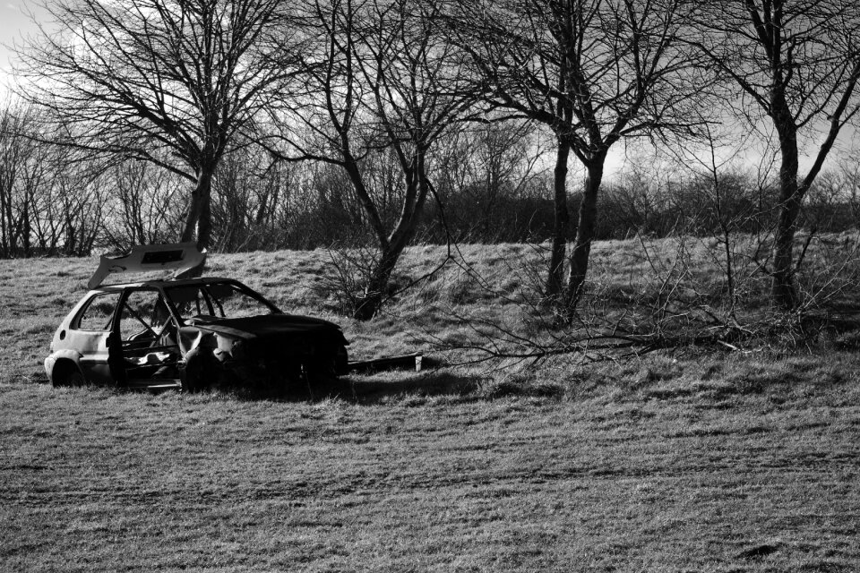 Dumped burnt out vehicle