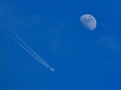 Crater contrail flying photo