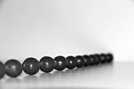 Balls food black white photo