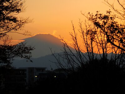 Mt fuji sunset mountain