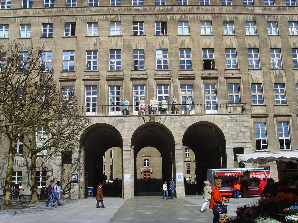 Cleaners cleaning ladies townhall