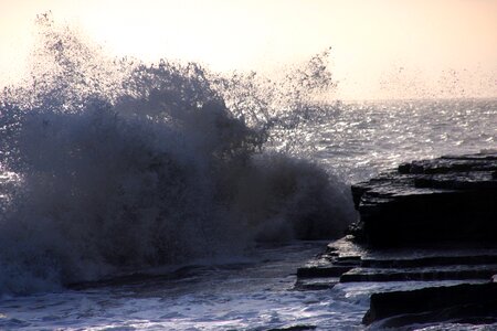 Sea rock blue photo