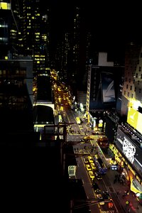 Night taxi yellow photo