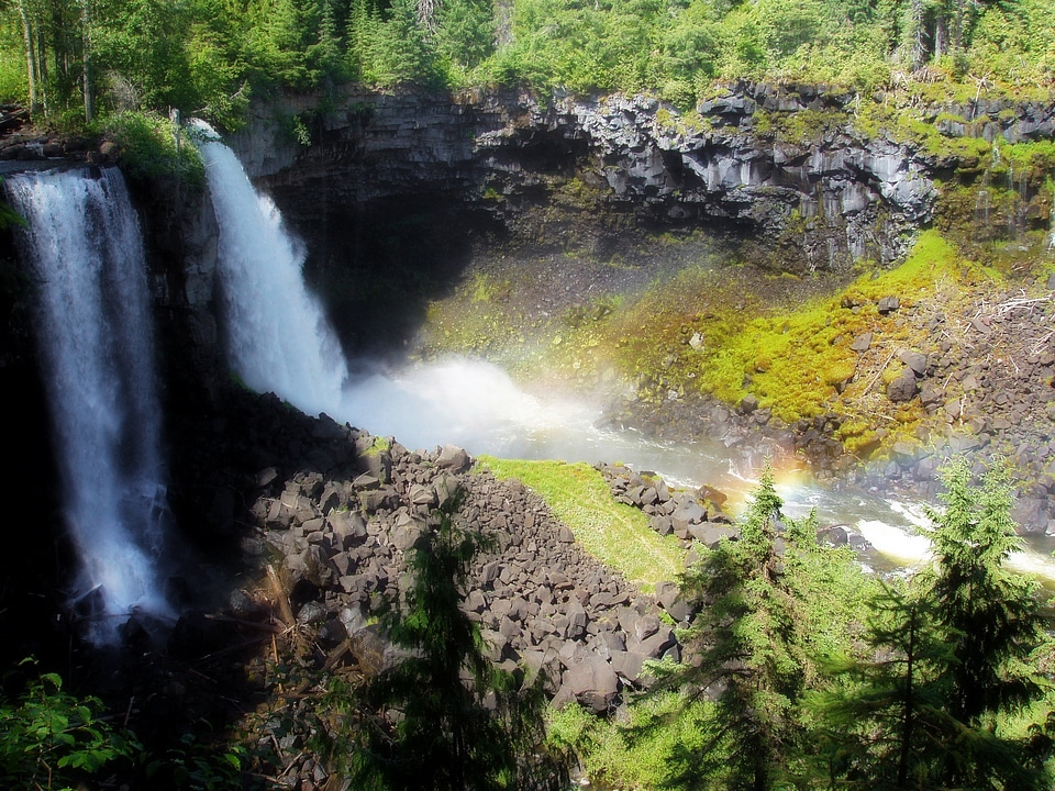 Landscape waterfall water