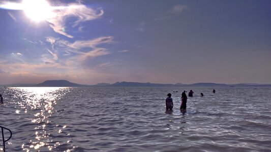 Lake balaton summer sunlight