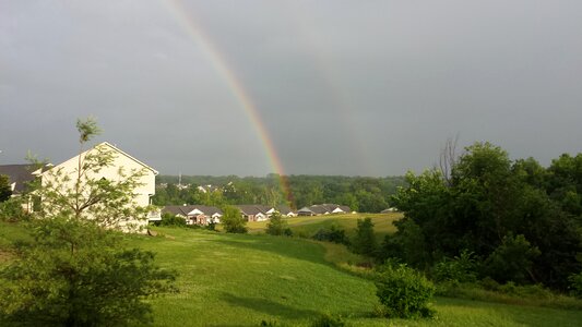 After the rain gray rainbow photo