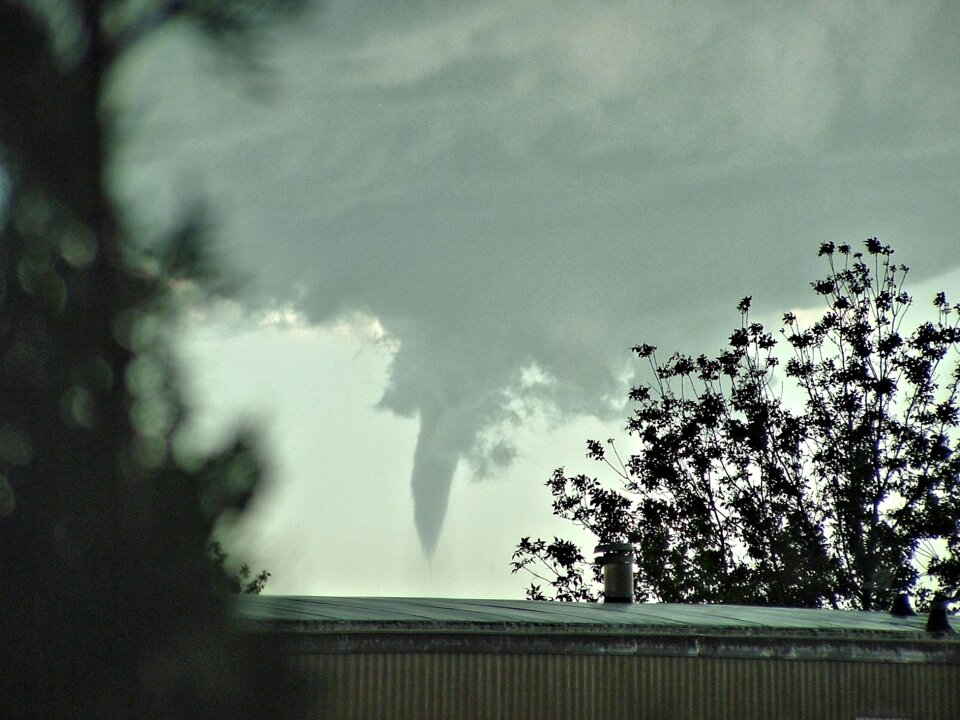 Funnel cloud dark sky