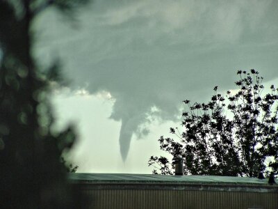 Funnel cloud dark sky