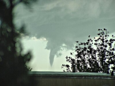 Funnel cloud dark sky photo