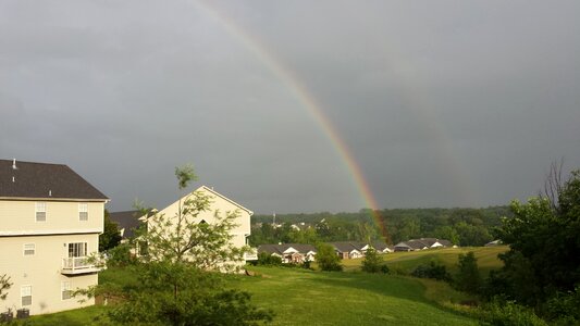 After the rain gray rainbow