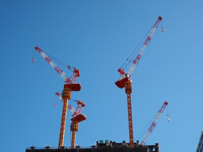 Construction blue sky machinery