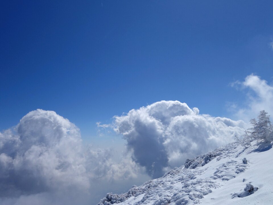 Landscape winter snow mountain