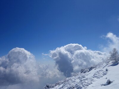 Landscape winter snow mountain photo