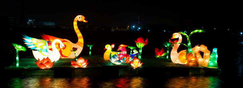 Lantern festival night view Free photos