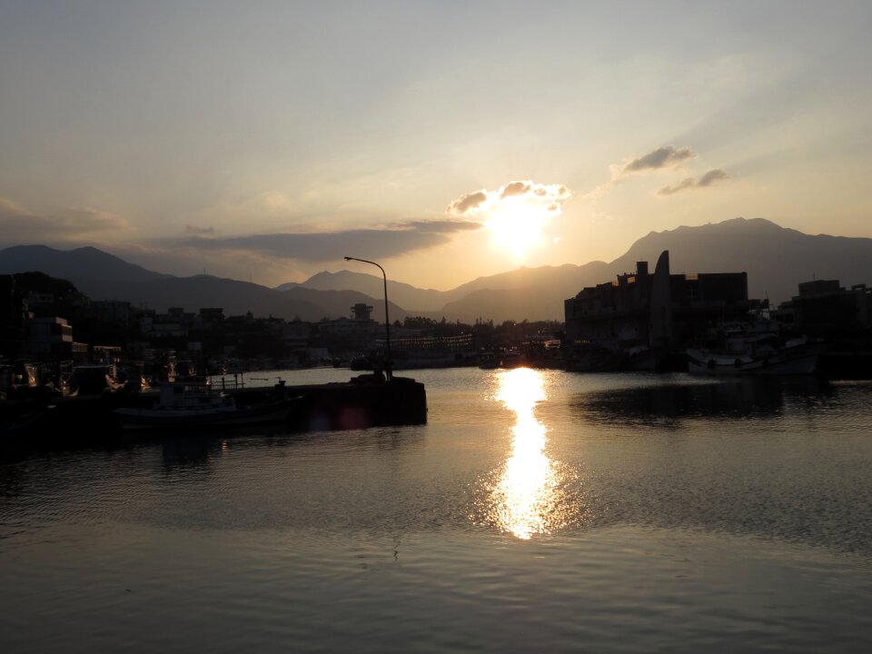The sea landscape sunset