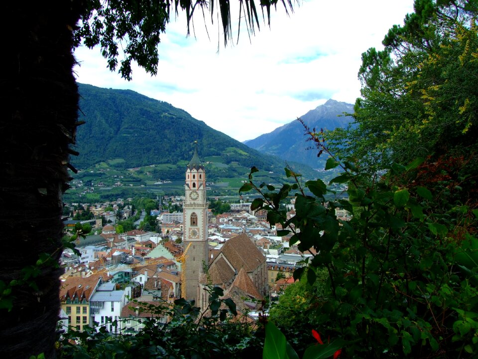 Church from above mountains