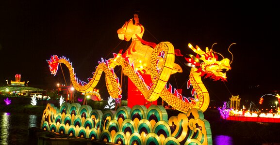 Lantern festival night view Free photos