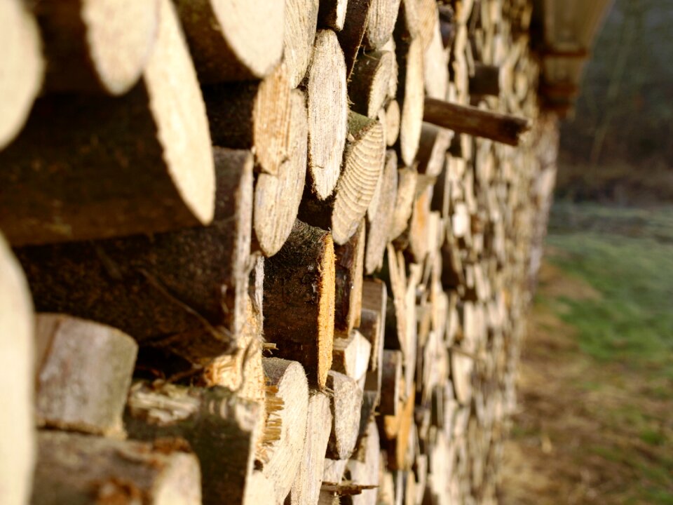 Holzstapel heat stacked up