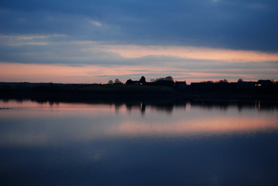 Water sunset sky photo