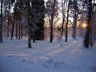 Winter city park jönköping